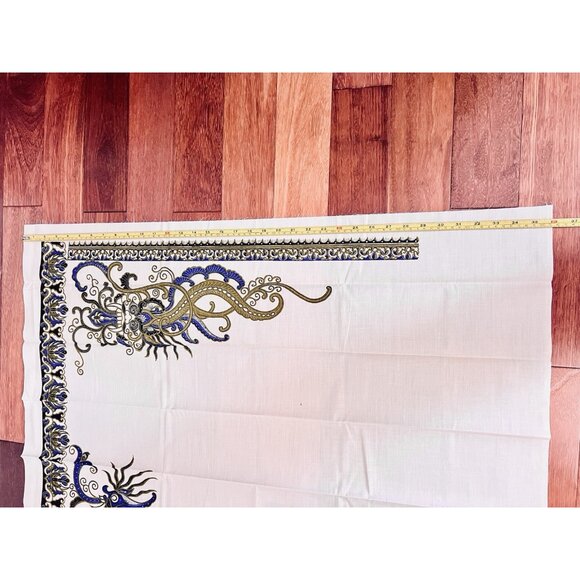 Indonesian Batik Fabric 41.5" x4 Yards cream color background dragon flora motif - Picture 14 of 14